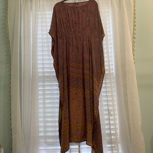 Earthbound silk kimono maxi dress